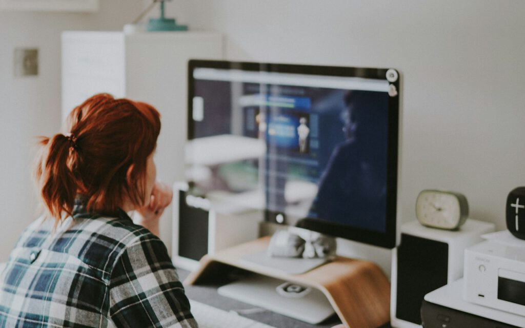 woman browsing on the internet