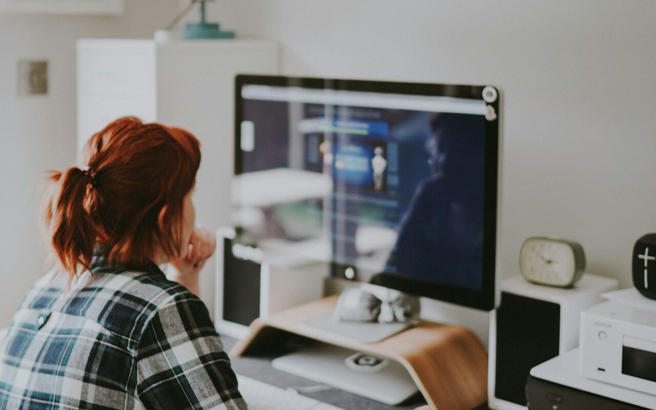 woman browsing on the internet